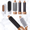 5 in 1 hot air styler, airwrap, dupe, hot hair brush, 5 attachments, faux leather case, travel case