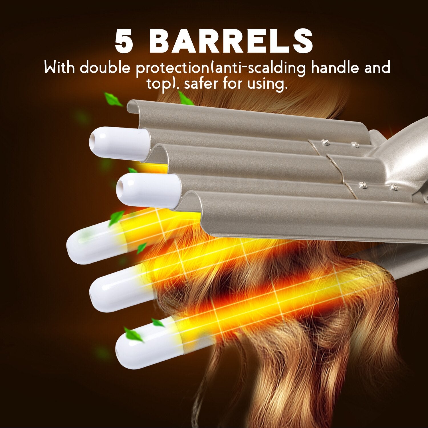 mermaid curler, mermaid waves, 5 barrel curler, hair tools, slayed beauty