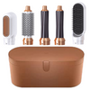 5 in 1 hot air styler, airwrap, dupe, hot hair brush, 5 attachments, faux leather case, travel case
