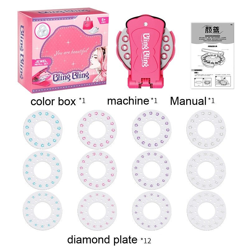  co2CREA Hard Case Replacement for Blinger Ultimate Set Glam  Collection Refill Gems Bedazzler Kit with Rhinestones Hair Gems Nail  Jewels, Pink Case : Toys & Games