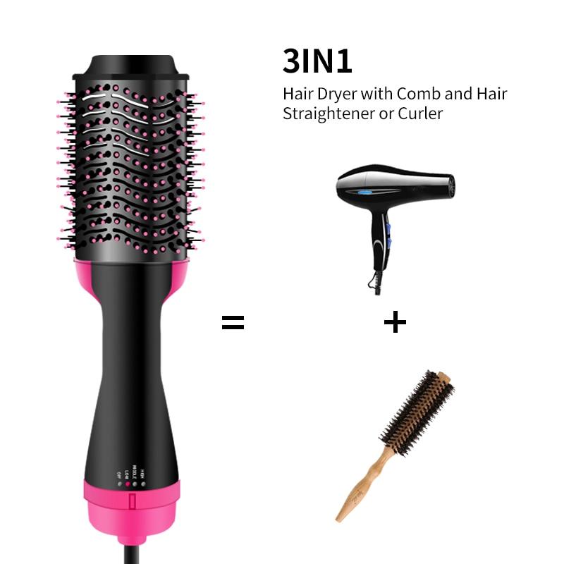 blow dry brush, pink hot brush, slayed beauty, one step blow out brush