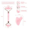 Natural Rose Quartz Jade Roller & Gua Sha Set.