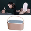 FARASHA BEAUTY Portable Cosmetic Organiser Storage Box With LED Lighting and Mirror Cover.